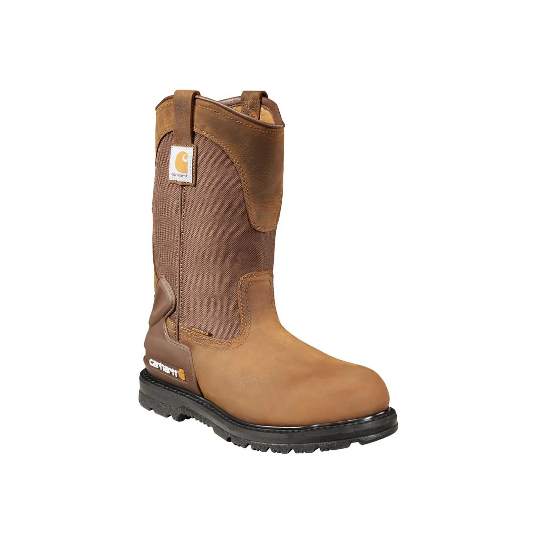 11" Heritage Steel-Toe Waterproof Wellington Pull On Work Boot Brown