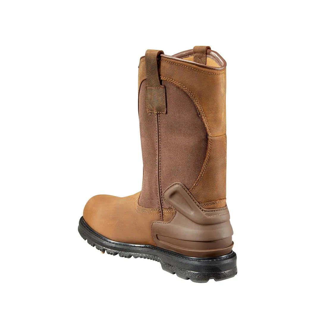 11" Heritage Steel-Toe Waterproof Wellington Pull On Work Boot Brown