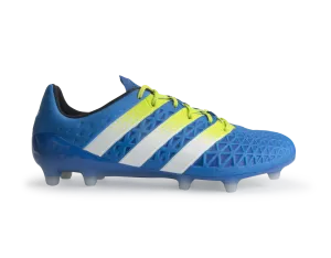 adidas Men's ACE 16.1 FG/AG Blue/White/Solar Slime