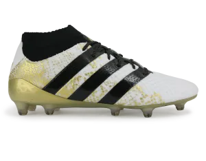 adidas Men's ACE 16.1 Primeknit  FG White/Core Black/Gold Metalic