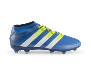 adidas Men's ACE 16.2 Primemesh FG/AG Blue/White/Solar Slime