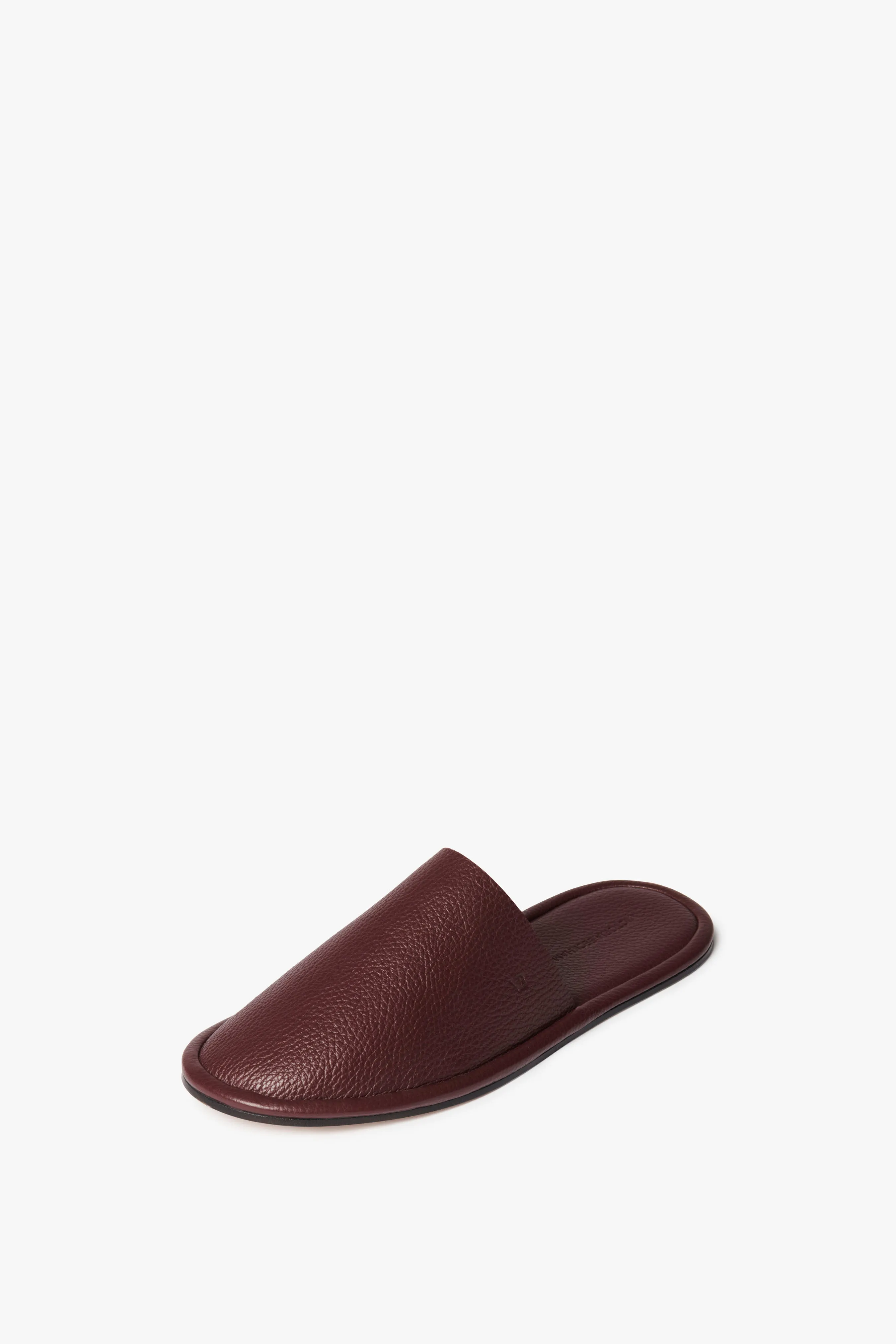 Amelia Leather Mule in Burgundy