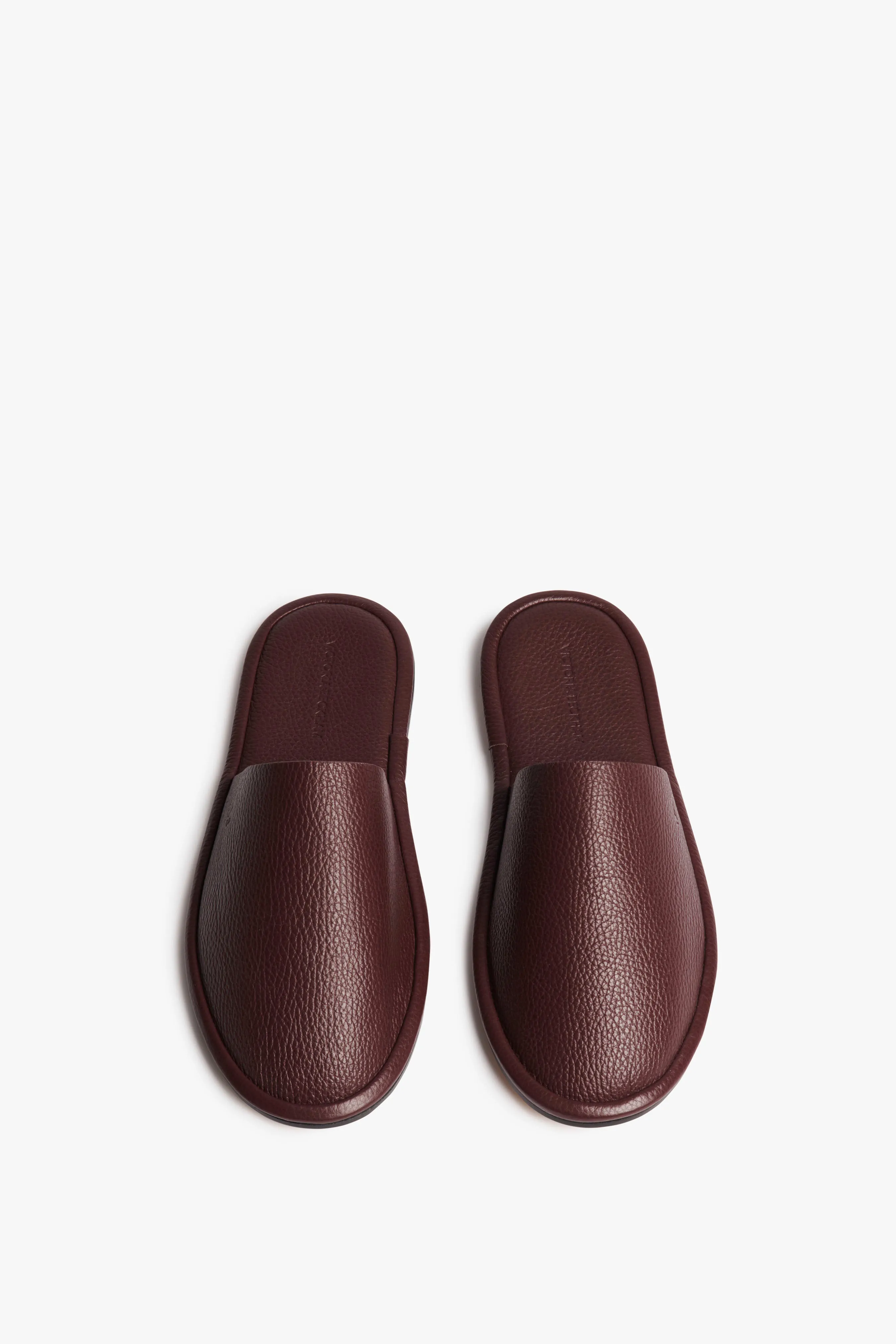 Amelia Leather Mule in Burgundy