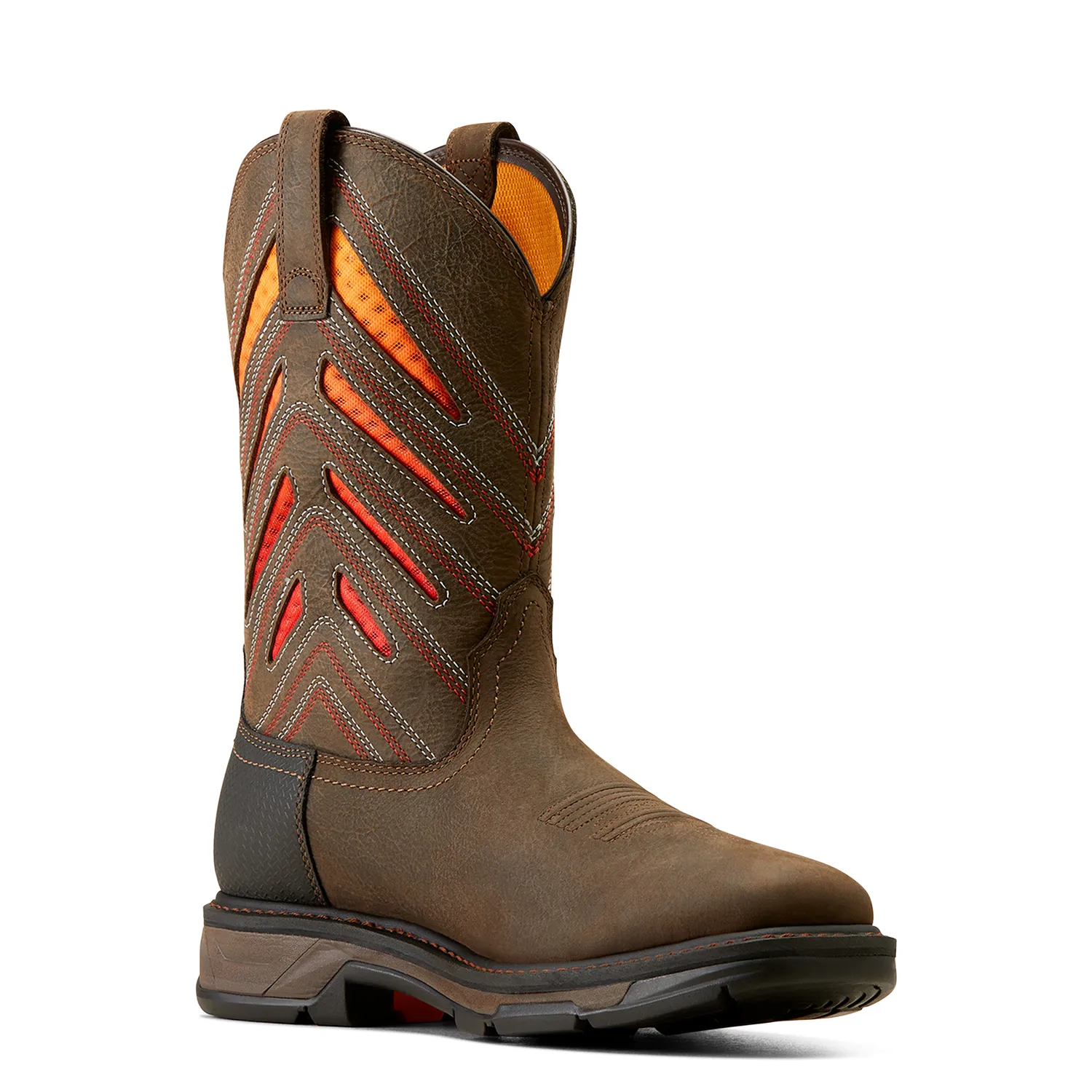 Ariat Men's H20 Workhog XT Venttek Boot - Iron Coffee/Sunset