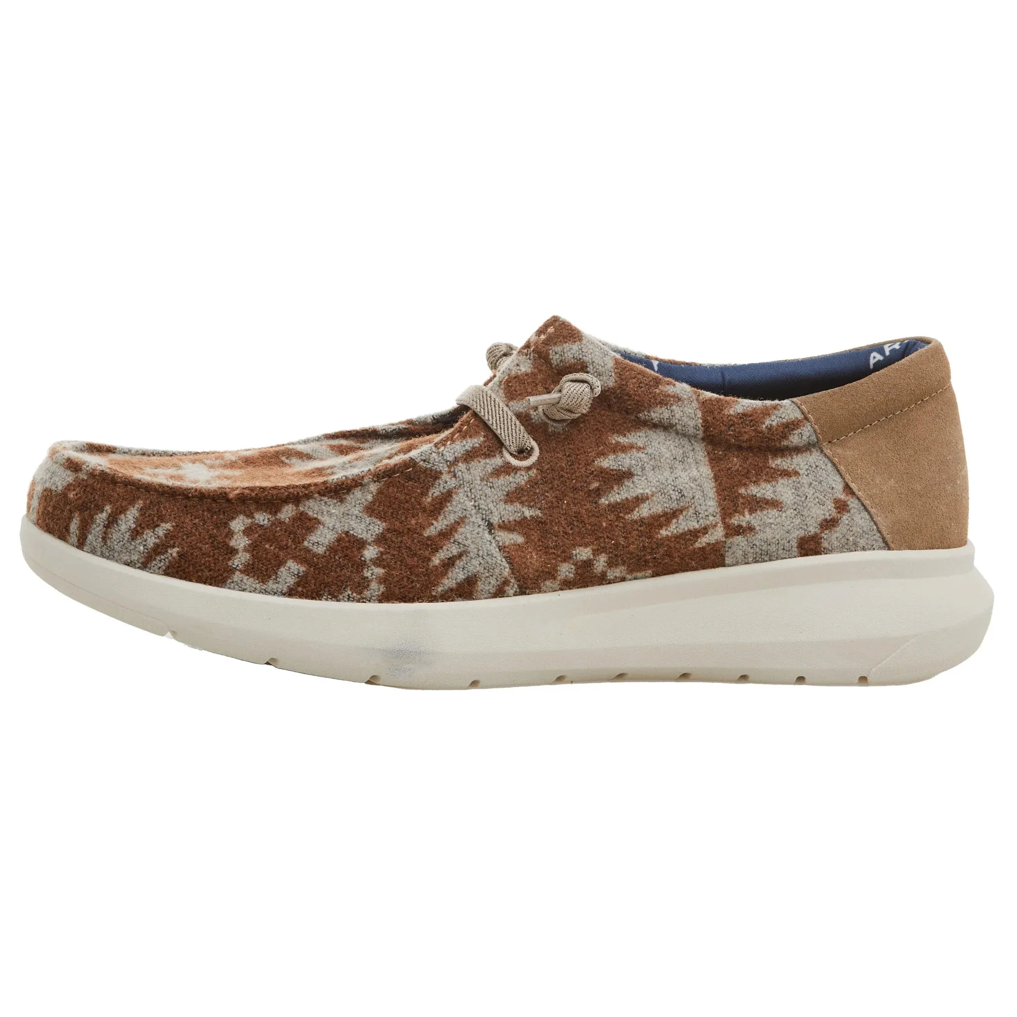 Ariat Men's Hilo Stretch Lace Tan Aztec Wooly Casual Shoe