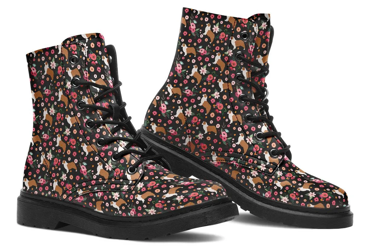 Australian Shepherd Flower Boots