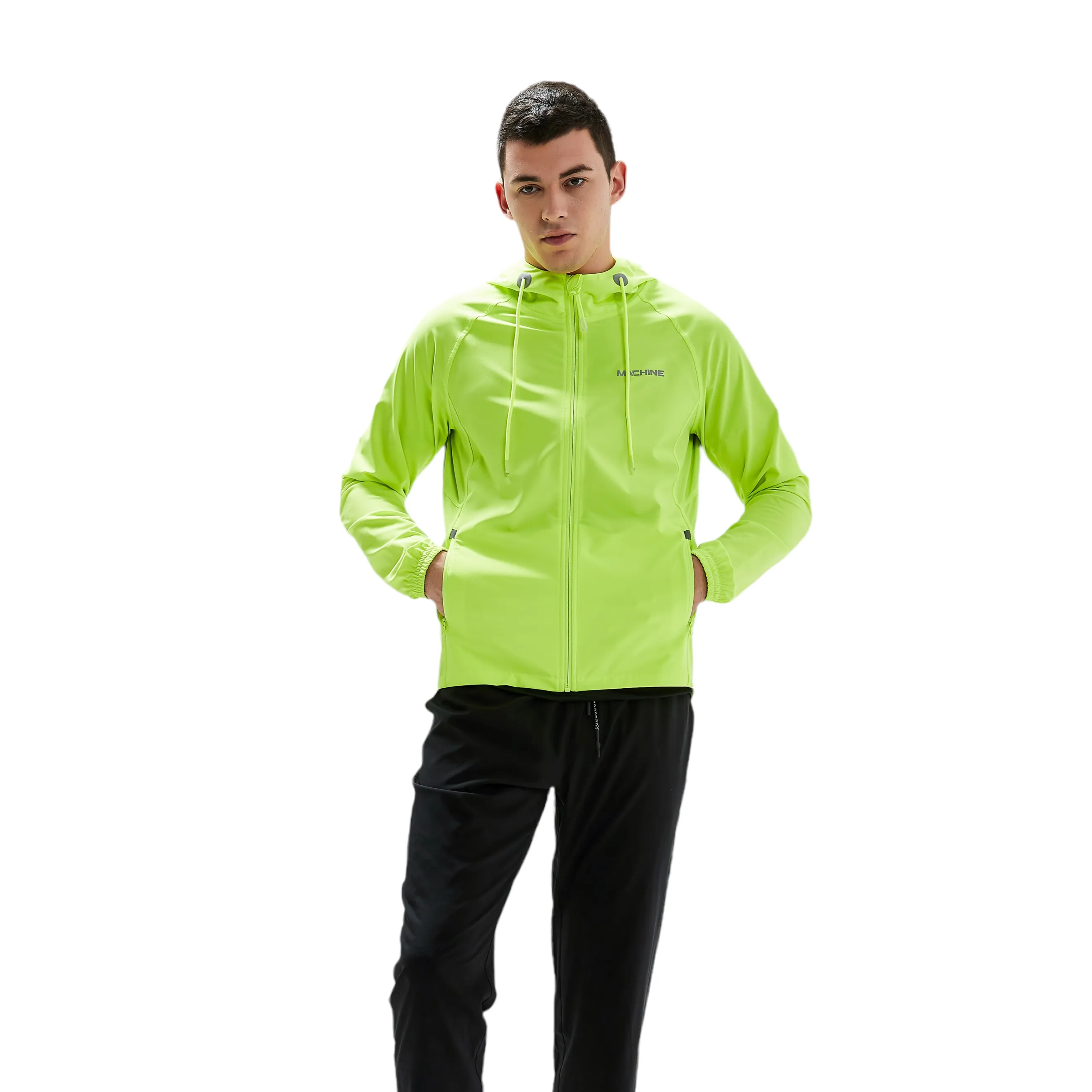 Bay Chester Trainer Jacket -Neon green