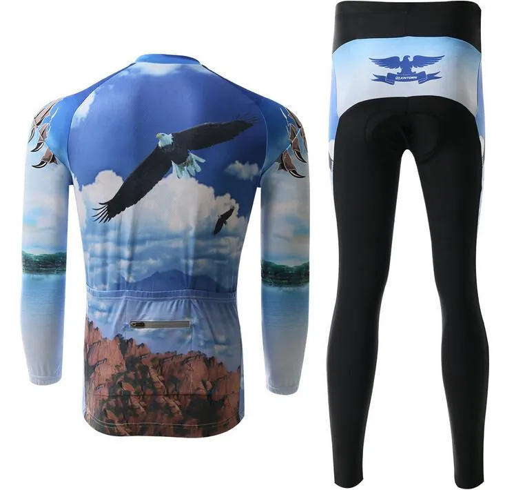 Blue Owl Long Sleeve Cycling Jersey Set