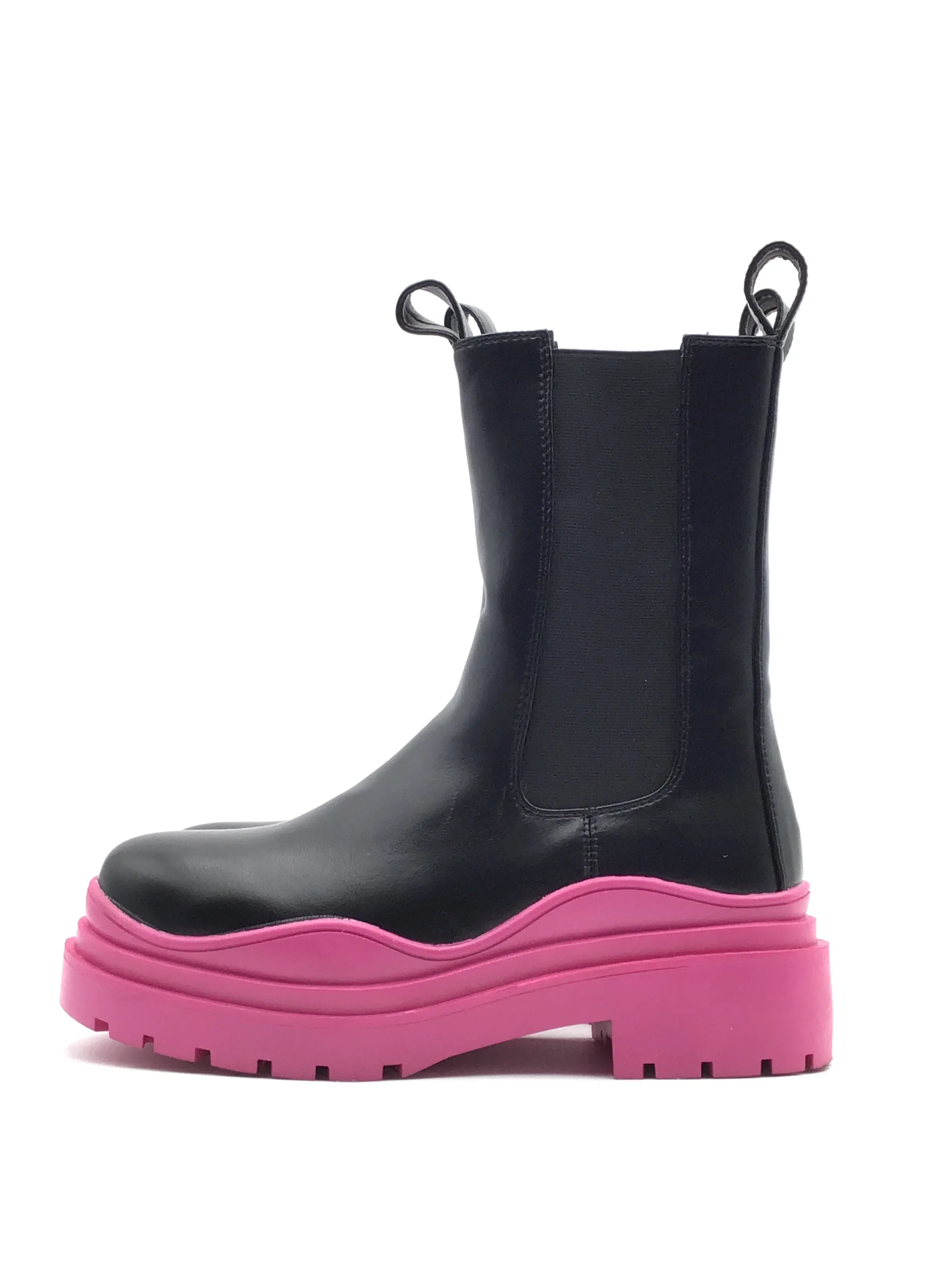 Boots Combat By Clothes Mentor In Black & Pink, Size: 7