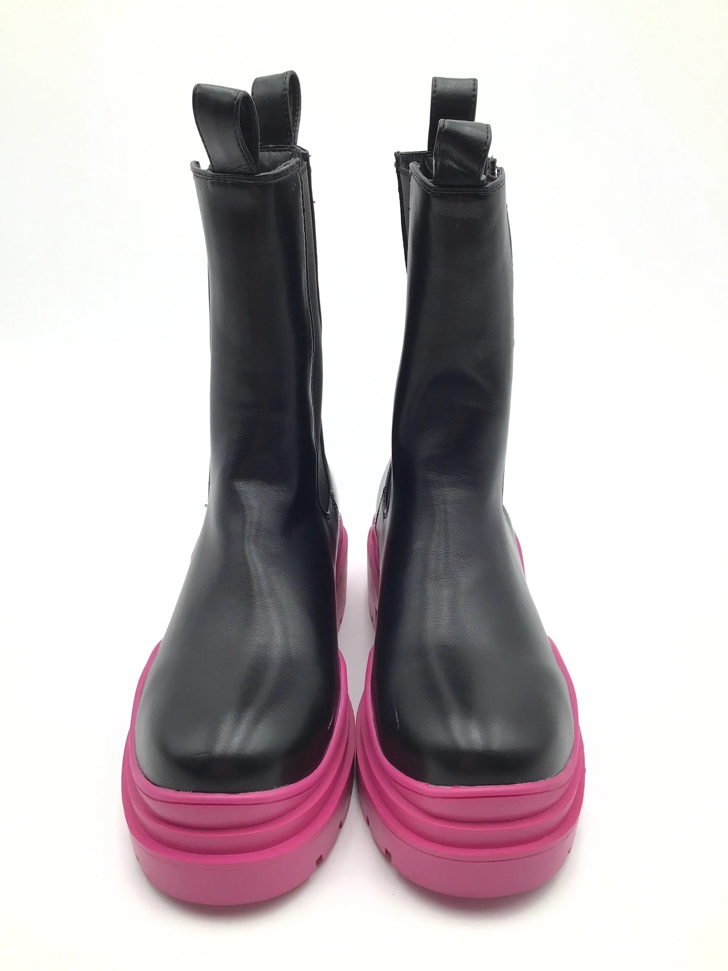 Boots Combat By Clothes Mentor In Black & Pink, Size: 7