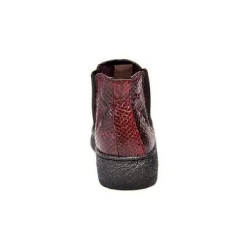 British Walkers Soho Men's Burgundy Snake Skin Custom Made Boots