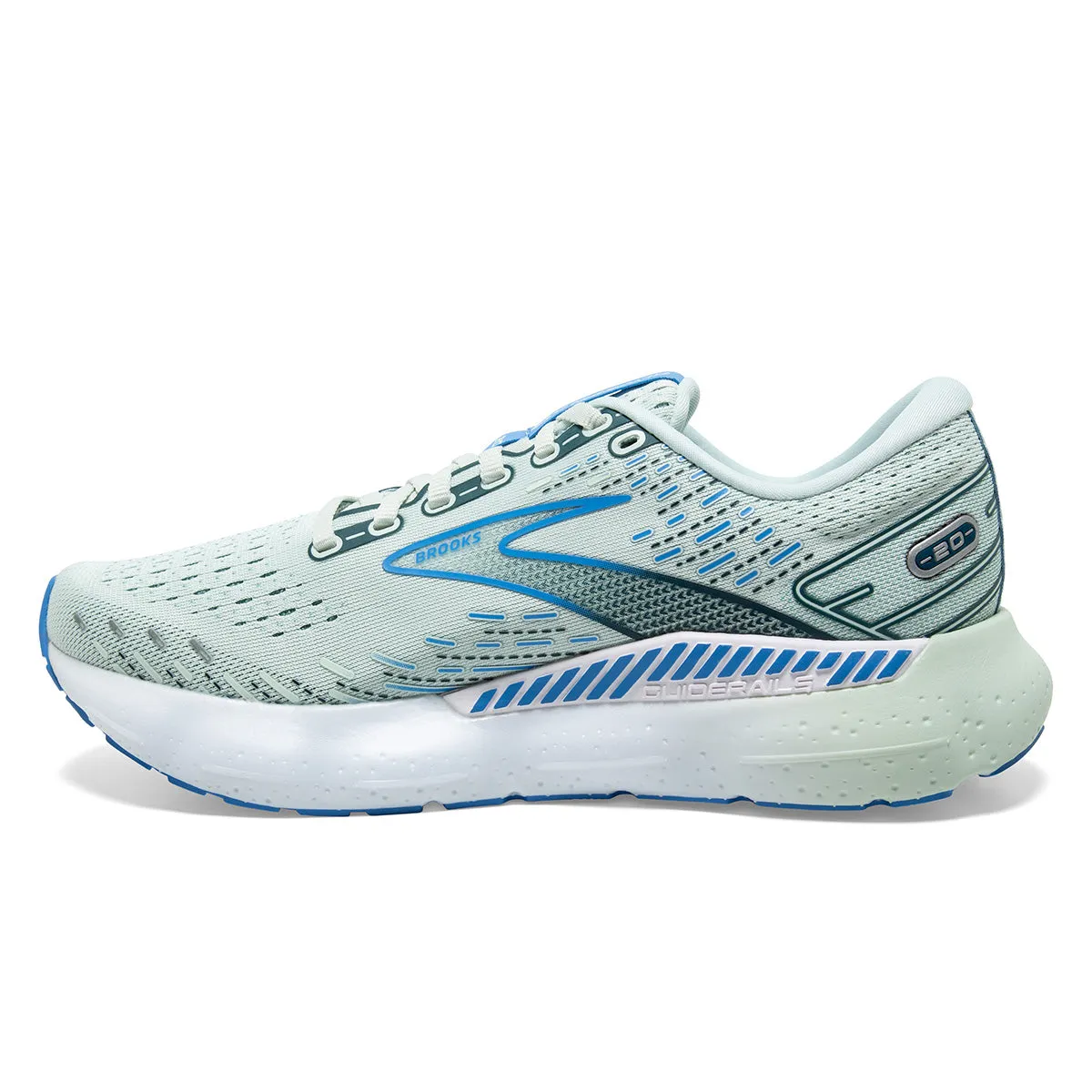 Womens Brooks Glycerin GTS 20 Running Shoes - Blue Glass/Marina/Legion Blue