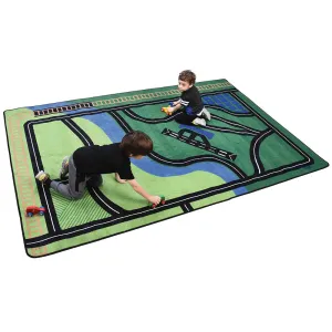 Carpet for Kids® Transportation Rug, 6' x 9' Size - Rectangle