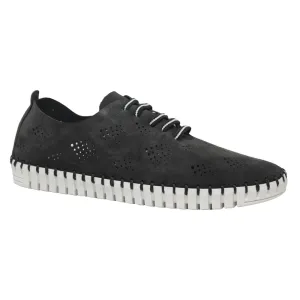 Eric Michael Annie Black Nubuck Lace Up Shoe (Women's)