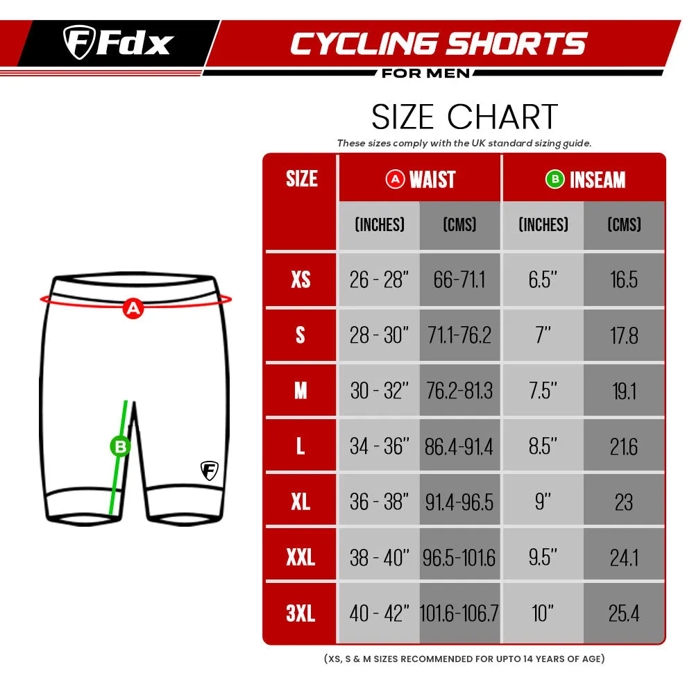 Fdx All Day Grey Men's & Boy's Padded Summer Cycling Shorts