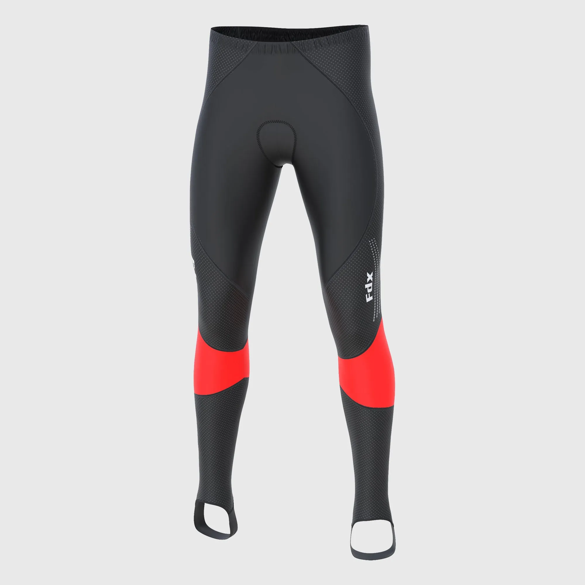 Fdx Thermodream Men's & Boy's Red Thermal Padded Cycling Tights