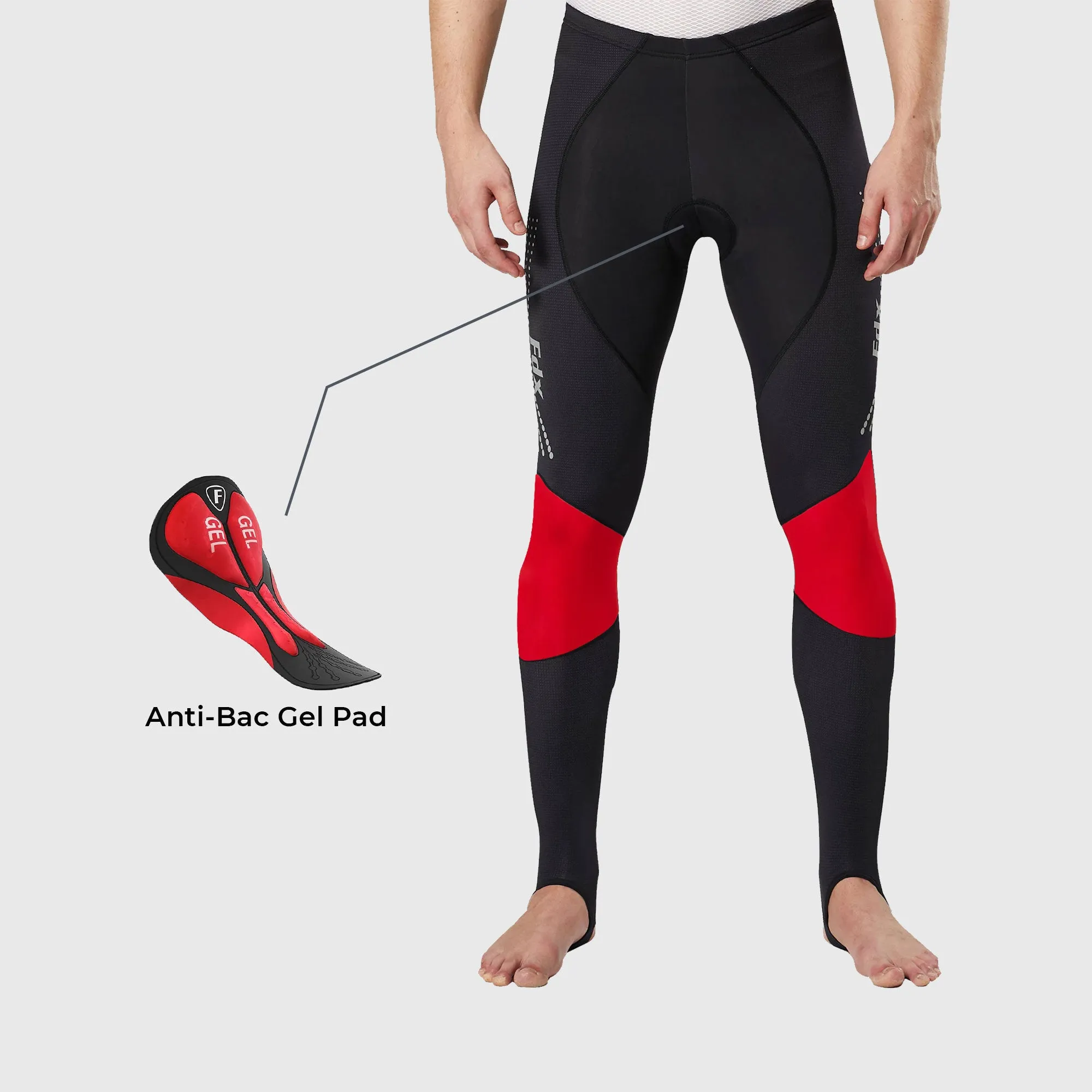 Fdx Thermodream Men's & Boy's Red Thermal Padded Cycling Tights