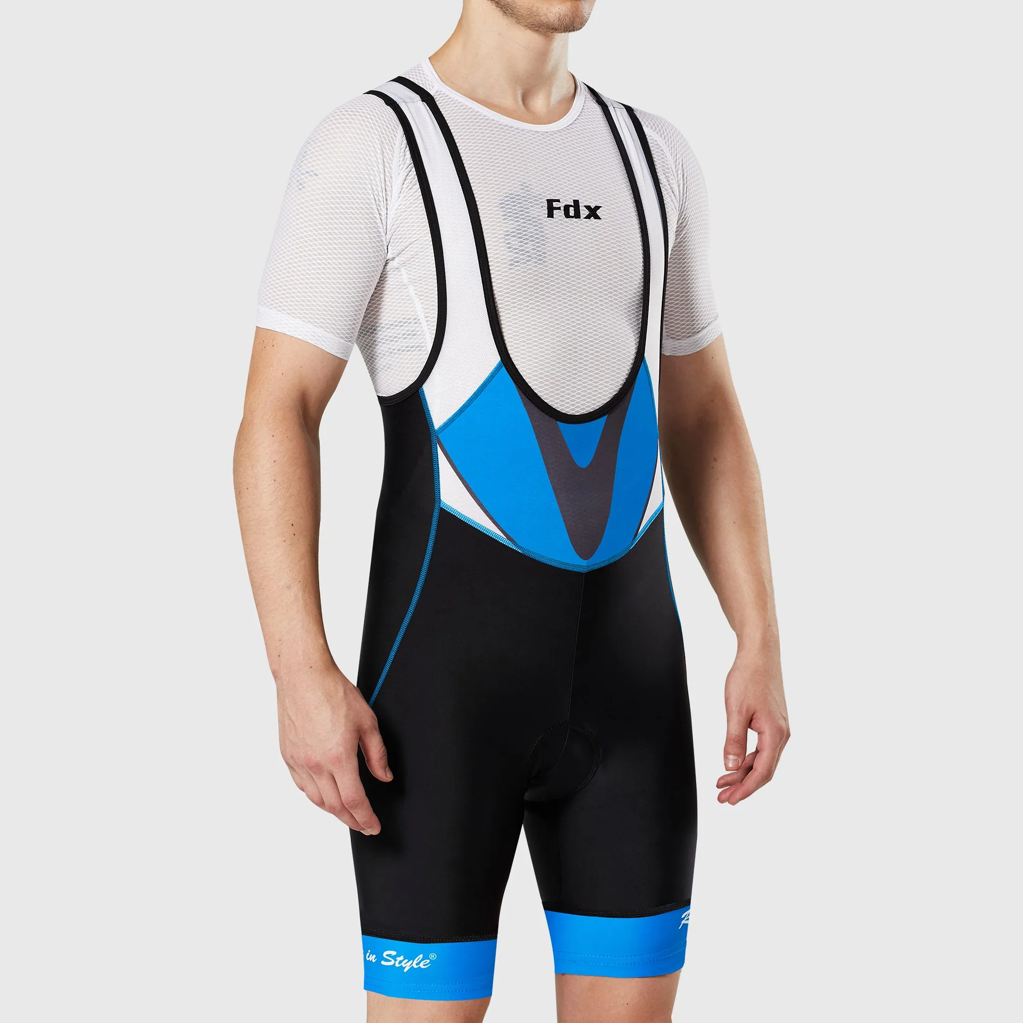 Fdx Velocity Blue Men's & Boy's Summer Cycling Bib Shorts