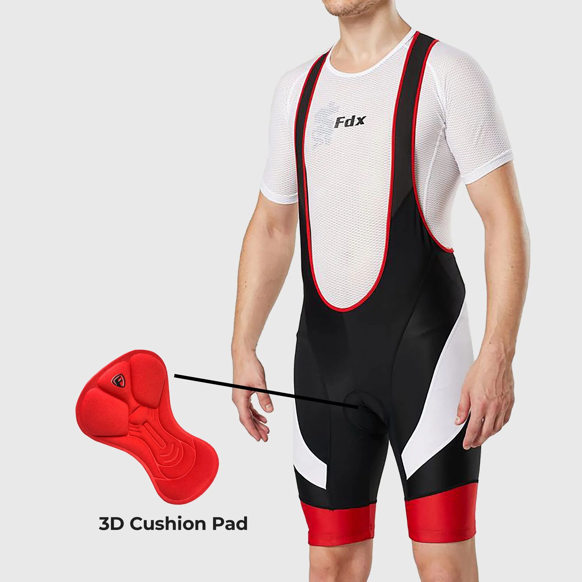 Fdx Windsor Red Men's & Boy's Padded Summer Cycling Bib Shorts