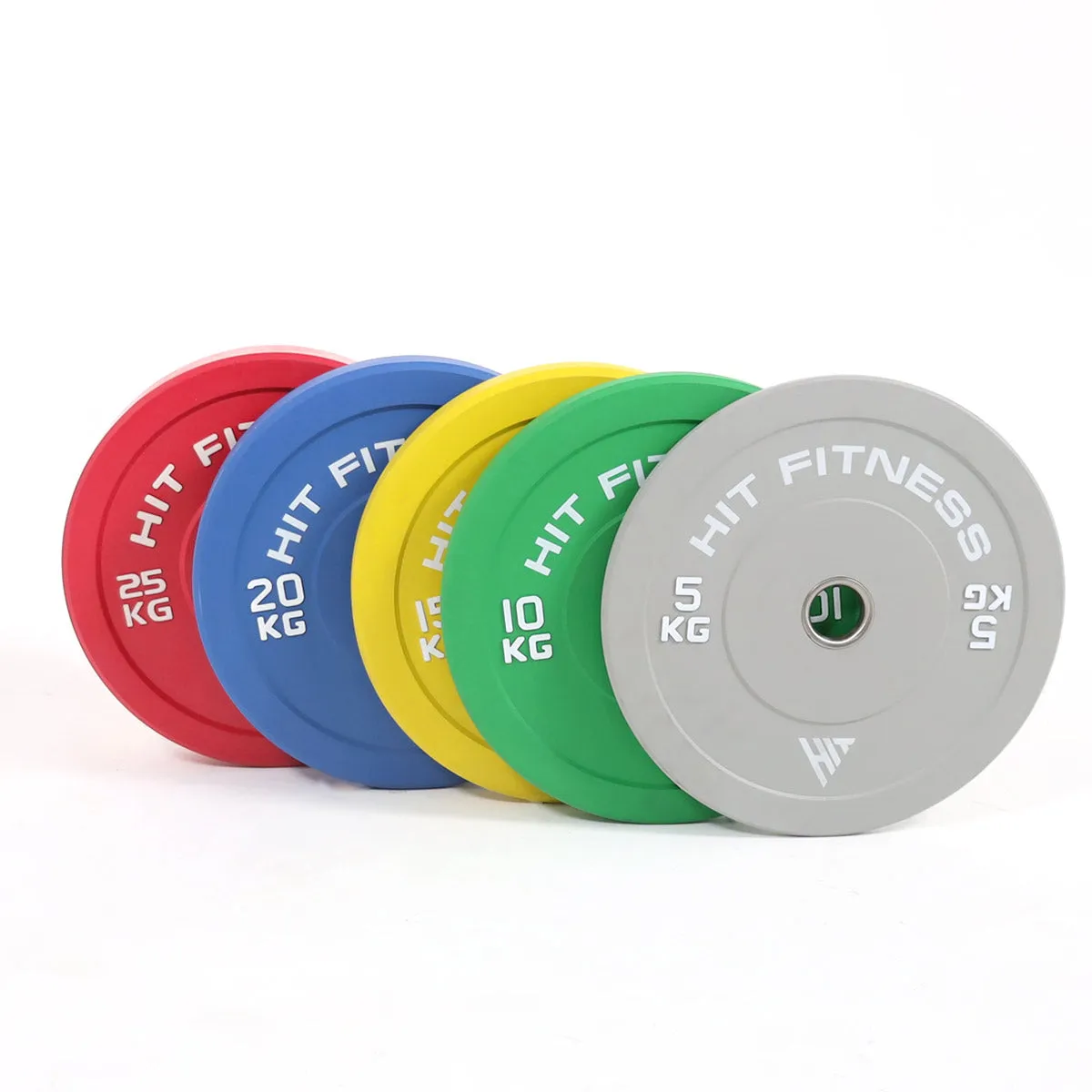 Hit Fitness 10kg Commercial Coloured Rubber Bumper Plate