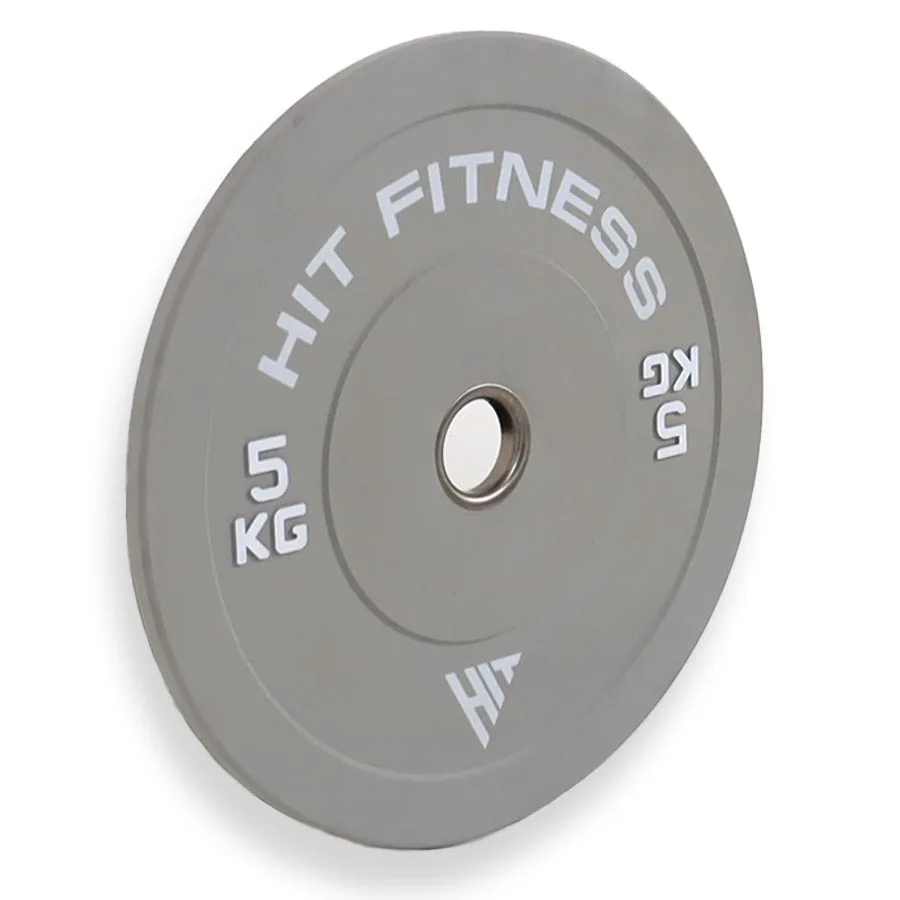 Hit Fitness 5kg Commercial Coloured Rubber Bumper Plate