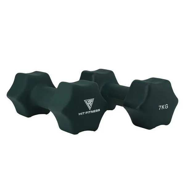 Hit Fitness Neoprene Studio Dumbbells | 7kg Pair