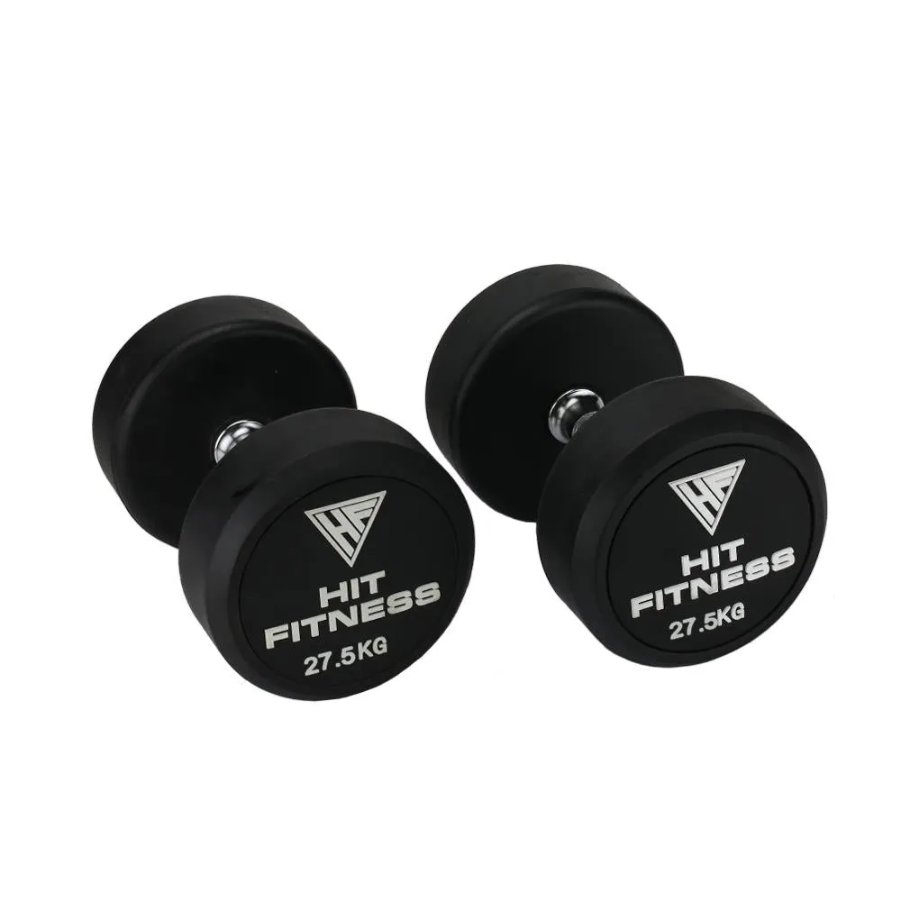 Hit Fitness Round Rubber Dumbbells |  27.5kg