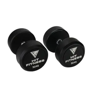 Hit Fitness Round Rubber Dumbbells | 30kg