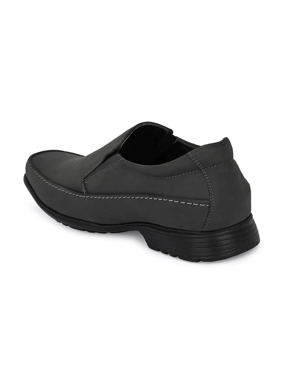 Hitz Men's Black Synthetic Slip-On Comfort Casual Shoes