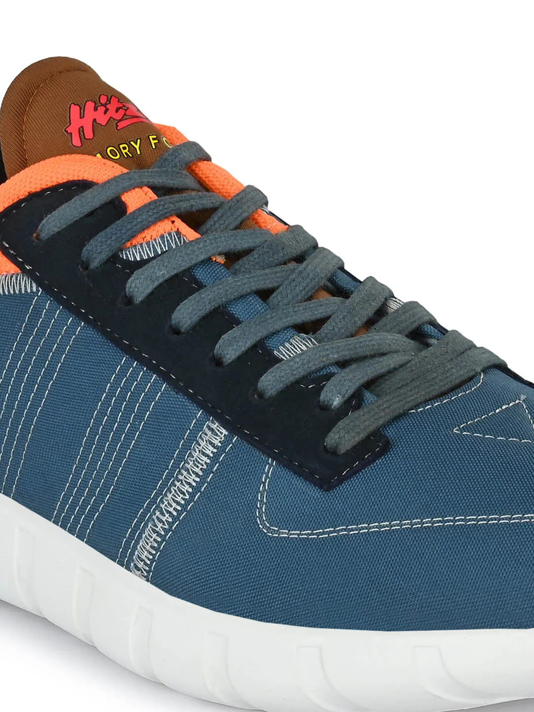 Hitz Men's Blue Lace-up Casual Sport Shoes