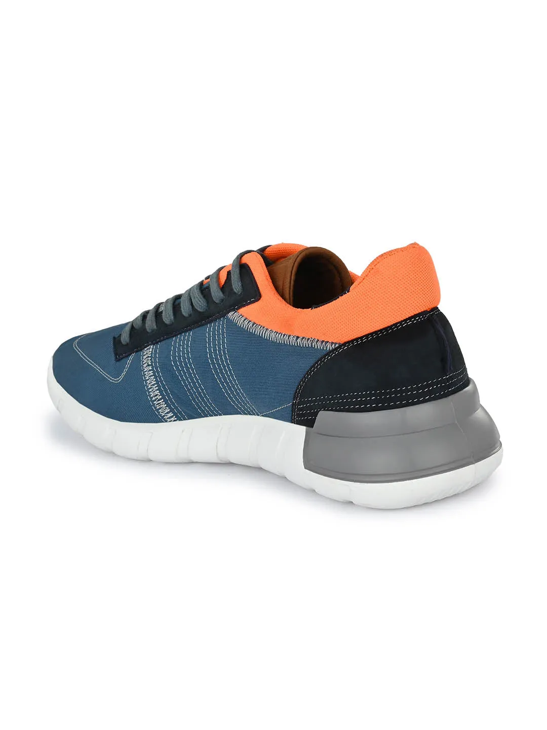 Hitz Men's Blue Lace-up Casual Sport Shoes