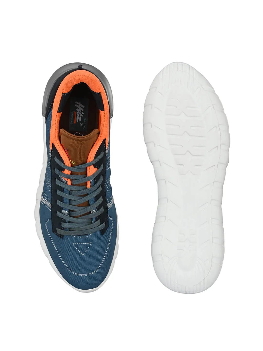 Hitz Men's Blue Lace-up Casual Sport Shoes