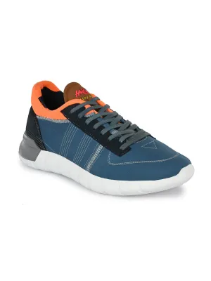 Hitz Men's Blue Lace-up Casual Sport Shoes