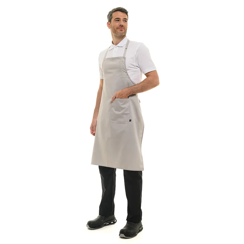 LOTI Light Gray Kitchen Apron with Bib - ROBUR