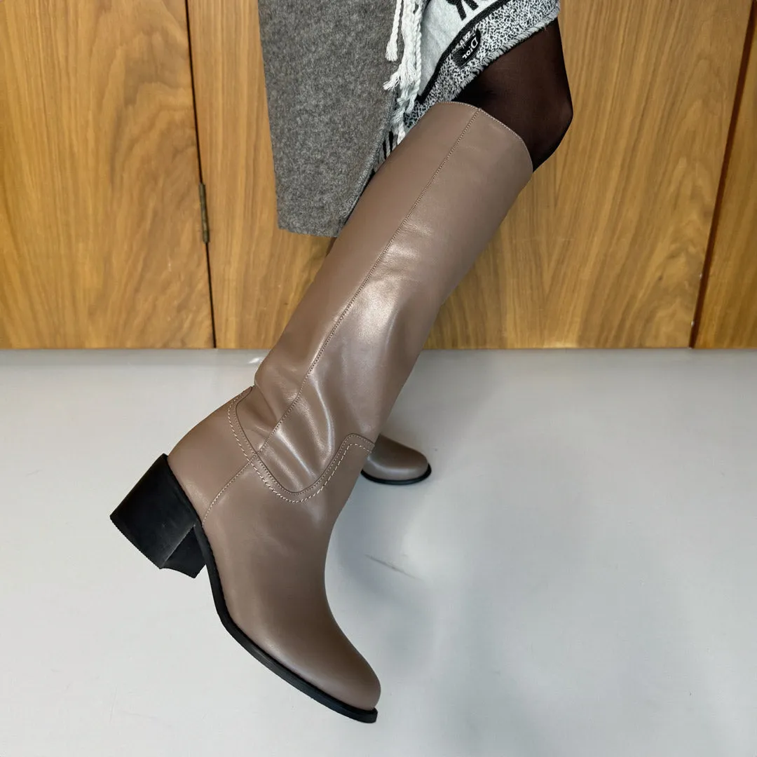 MAEVE - leather knee boot