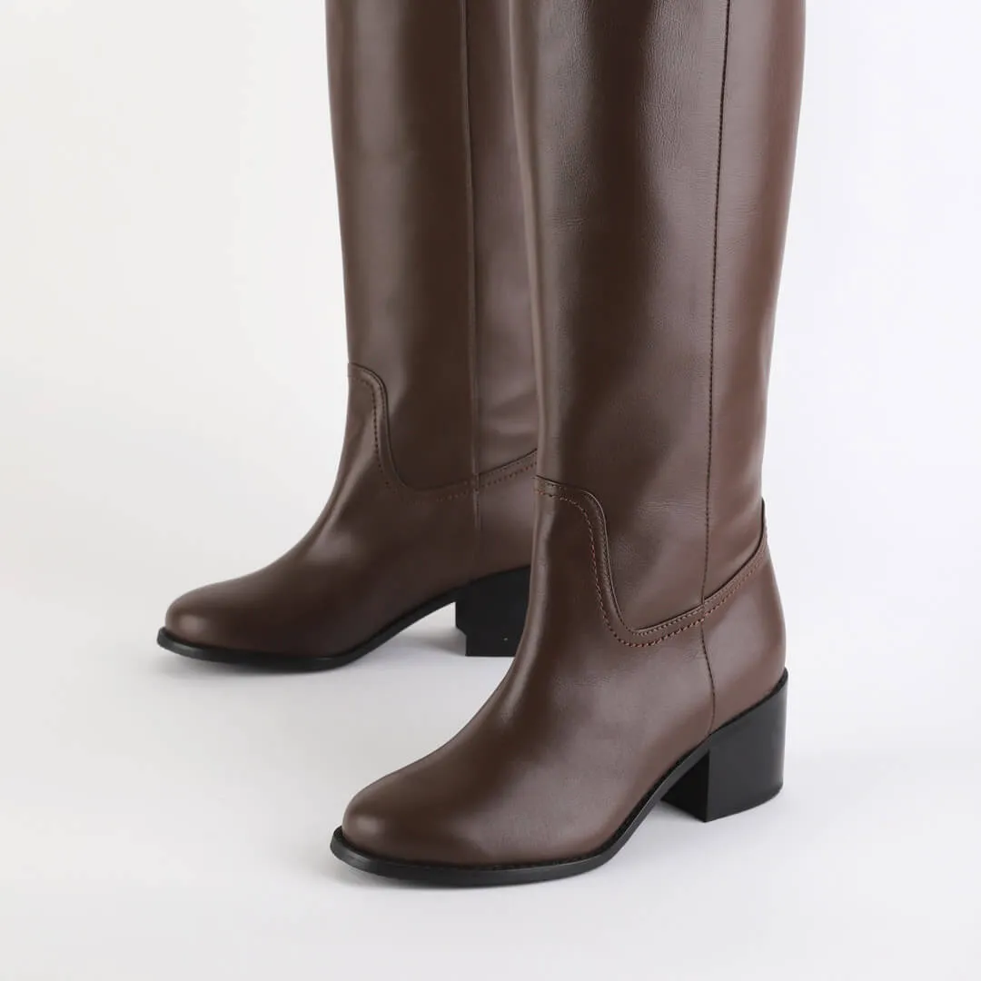 MAEVE - leather knee boot