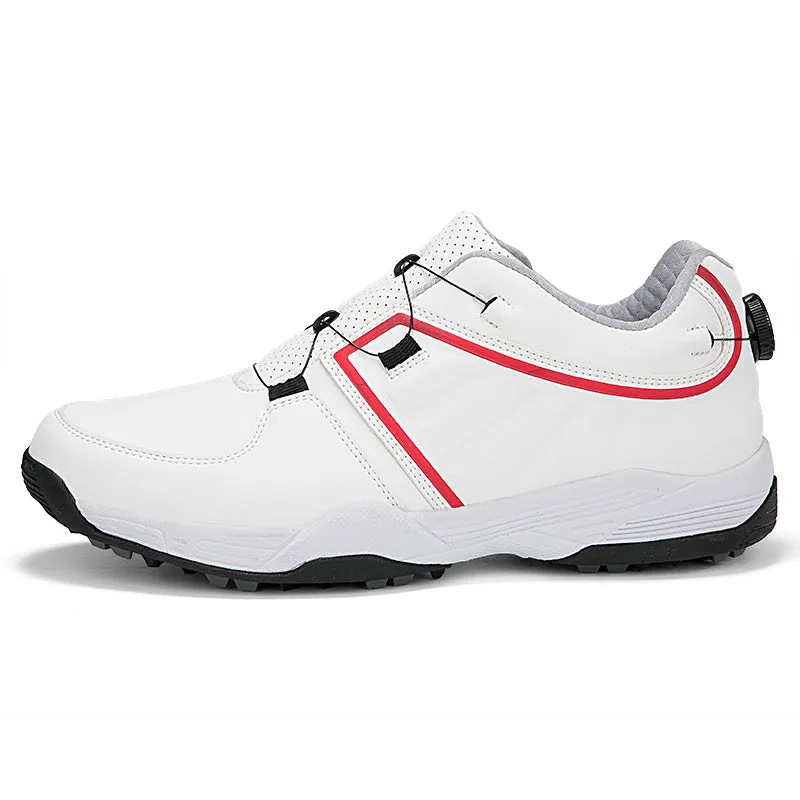 Men's Golf Shoes Quick Lacing Leather Golf Training Anti Slip Sneakers | G160