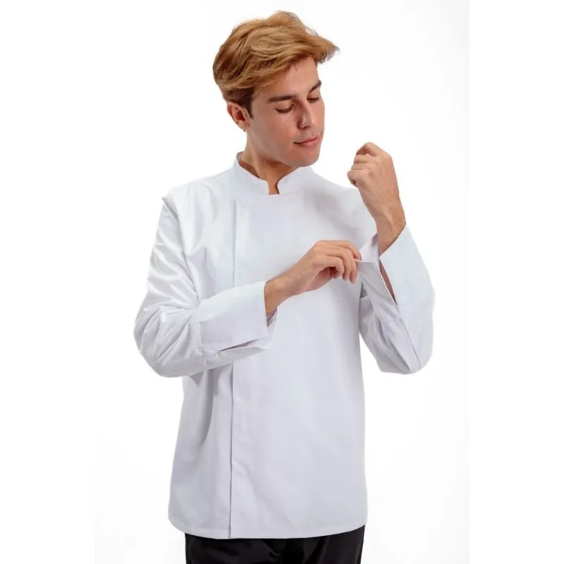 Mens Premium Short Sleeve White Chef Coat - MANELLI