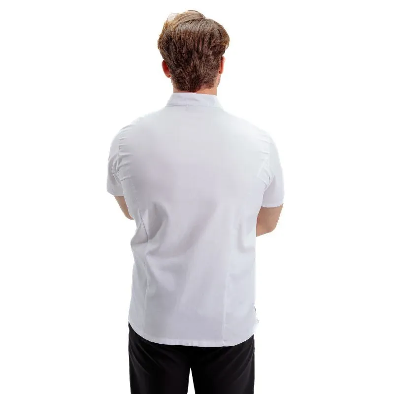 Mens Premium Short Sleeve White Chef Coat - MANELLI