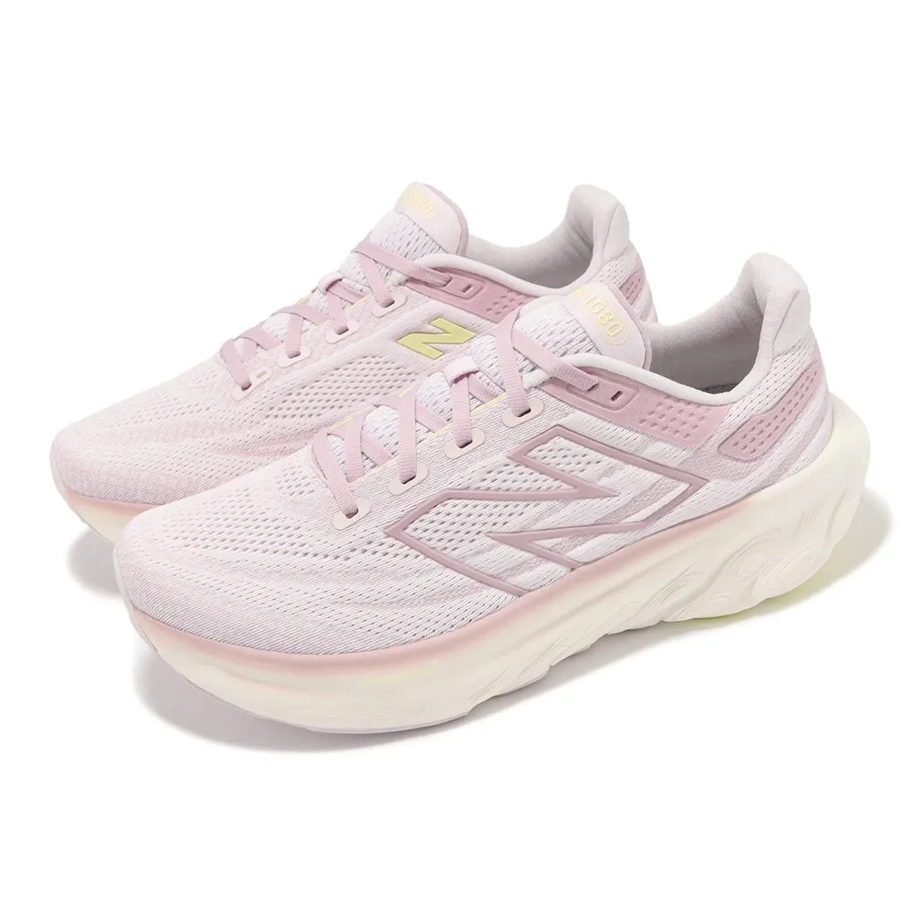 Womens New Balance Fresh Foam X 1080v13 - Pink Granite with Orb Pink and Limelight