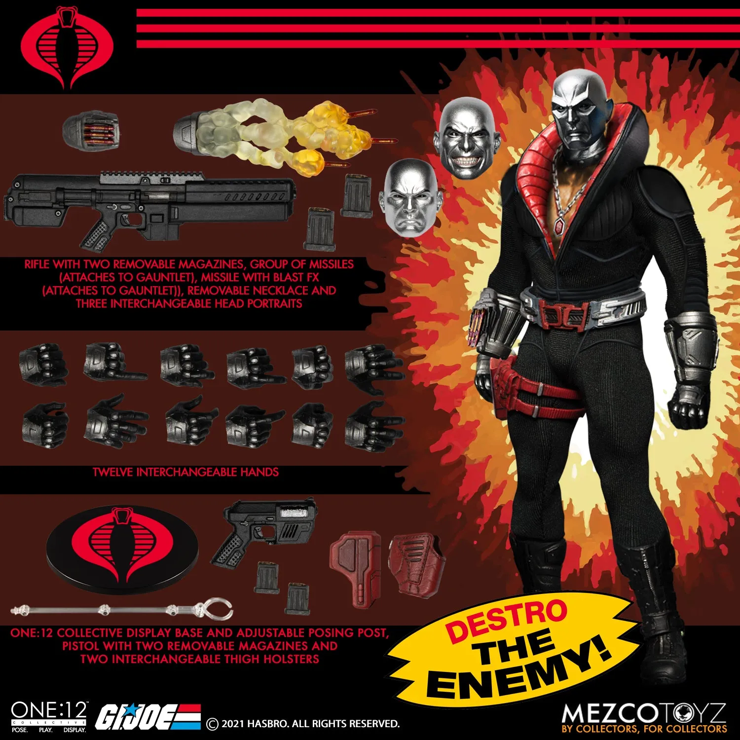 **Pre Order**Mezco One 12 G.I. Joe: Destro Action Figure