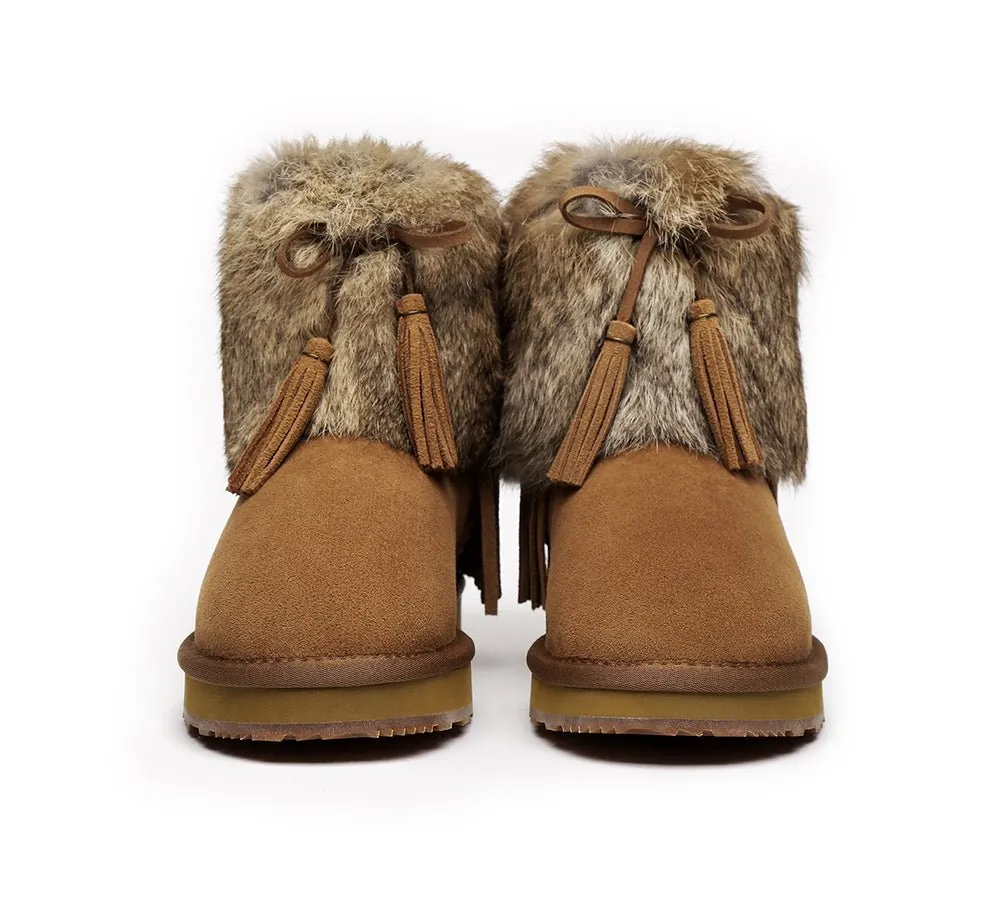 Sheepskin Ankle Fur Top Women Boots Urban Foxy