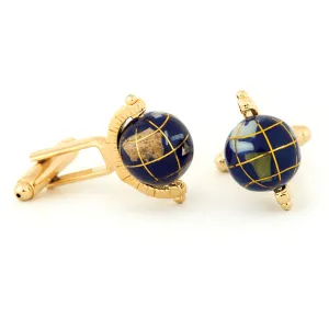 Spinning Globe Cuff Links