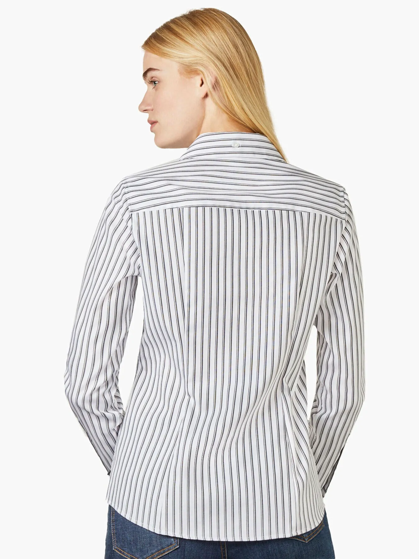 Striped Easy-Care Button-Up Shirt