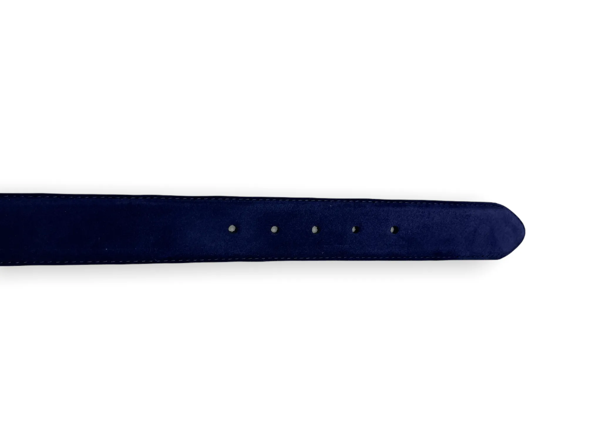 The Bari Navy Suede Leather Belt