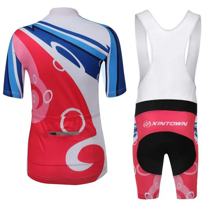 XINTOWN Red White Short Sleeve Cycling Jersey Set