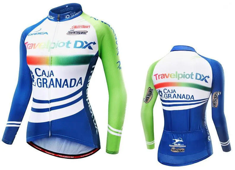 XINTOWN White Blue Long Sleeve Cycling Jersey