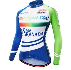 XINTOWN White Blue Long Sleeve Cycling Jersey